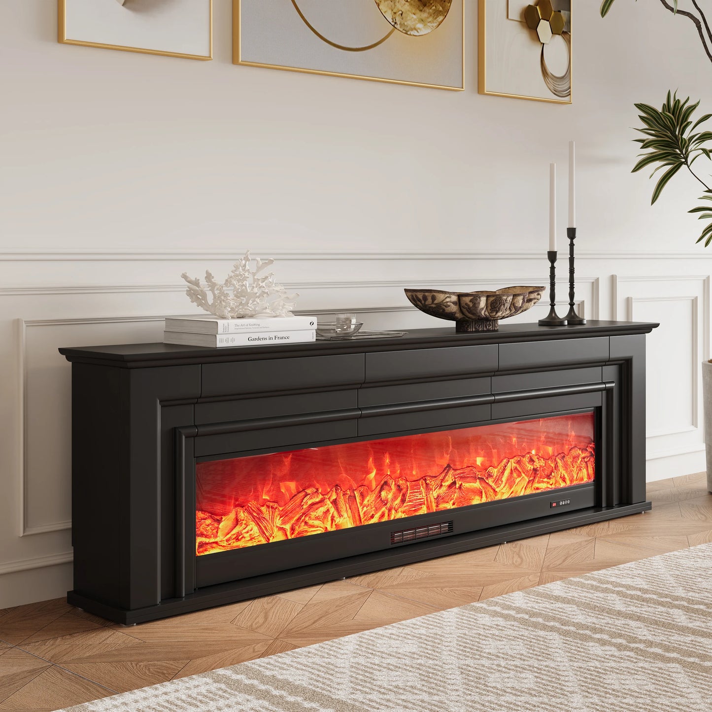 78.7" Electric Fireplace TV Stand with Remote Control