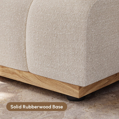 140" 4-Piece Spill-resistant Performance Boucle Curved Sectional