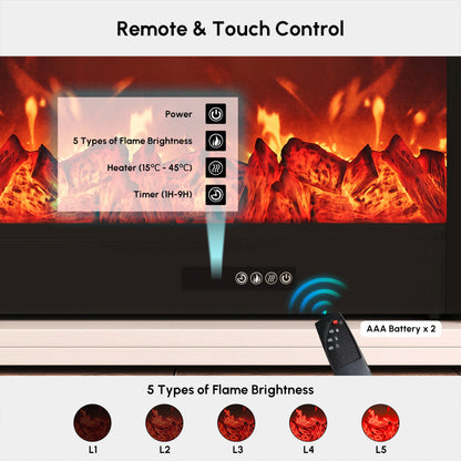 78.7" Electric Fireplace TV Stand with Remote Control