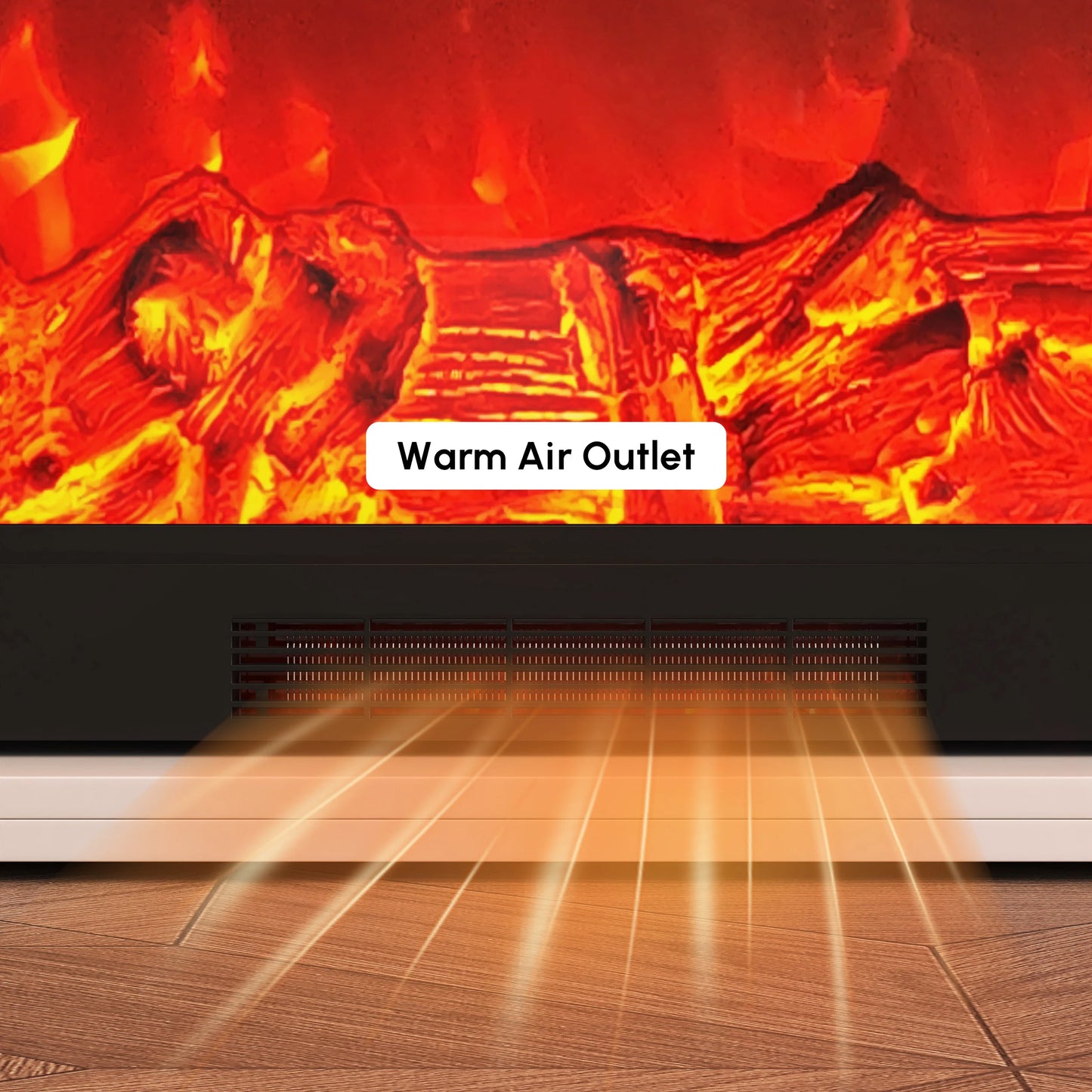 78.7" Electric Fireplace TV Stand with Remote Control