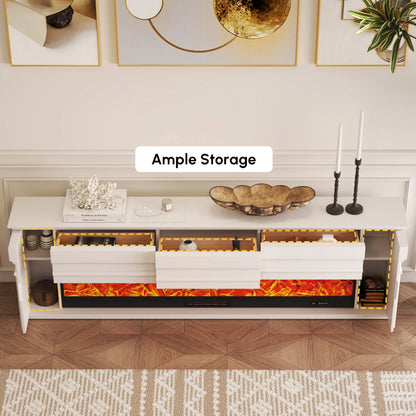78.7" Electric Fireplace TV Stand with Remote Control