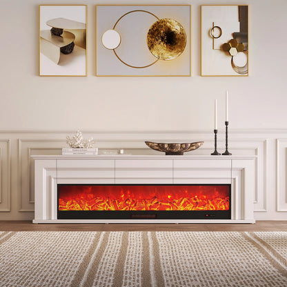 78.7" Electric Fireplace TV Stand with Remote Control