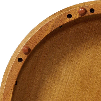 Rolf 18" Fluted Solid Oak Side Table