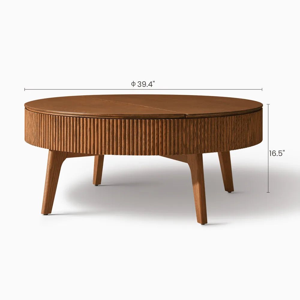 Magnus 39" Lift-Top Oak Coffee Table