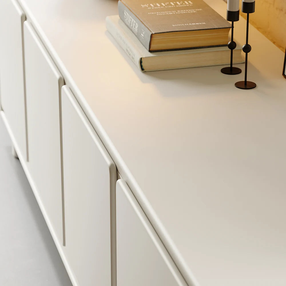 72" Modern White Rectangle Tall TV Stand with Storage for 65 to 75 inch TV
