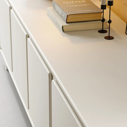 72" Modern White Rectangle Tall TV Stand with Storage for 65 to 75 inch TV