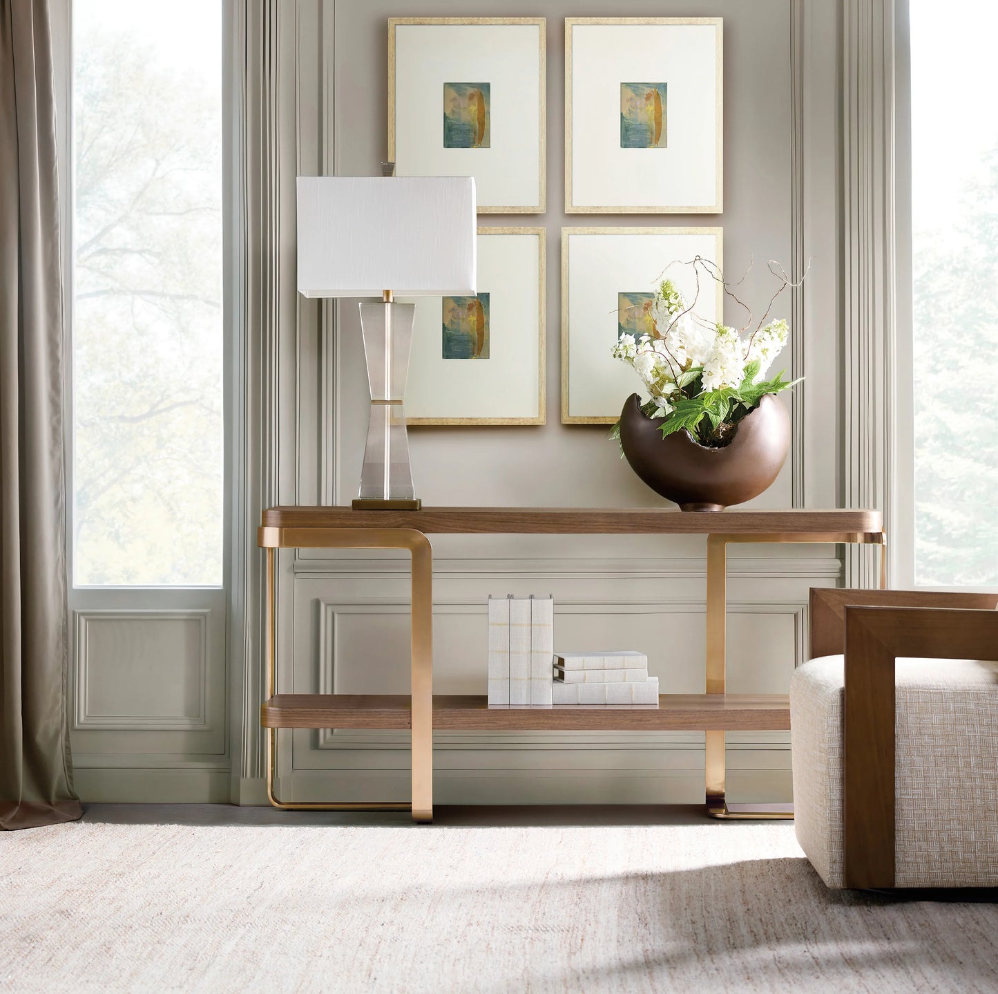 Eleana Console Table with Fixed Shelf