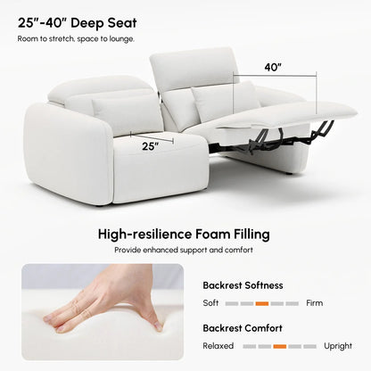 89" Chenille Zero Gravity Power Reclining Sofa with Pillows