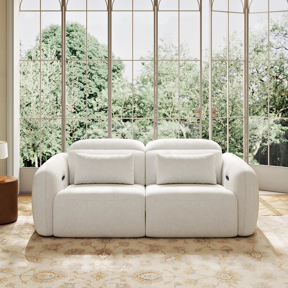 89" Chenille Zero Gravity Power Reclining Sofa with Pillows
